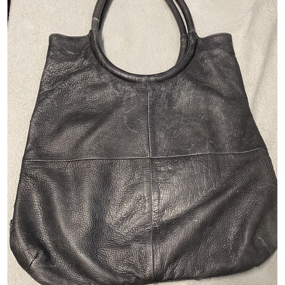 Anthropologie‎ Illona Tote Black Leather Lattice Shoulder Bag Large Read - Picture 7 of 13